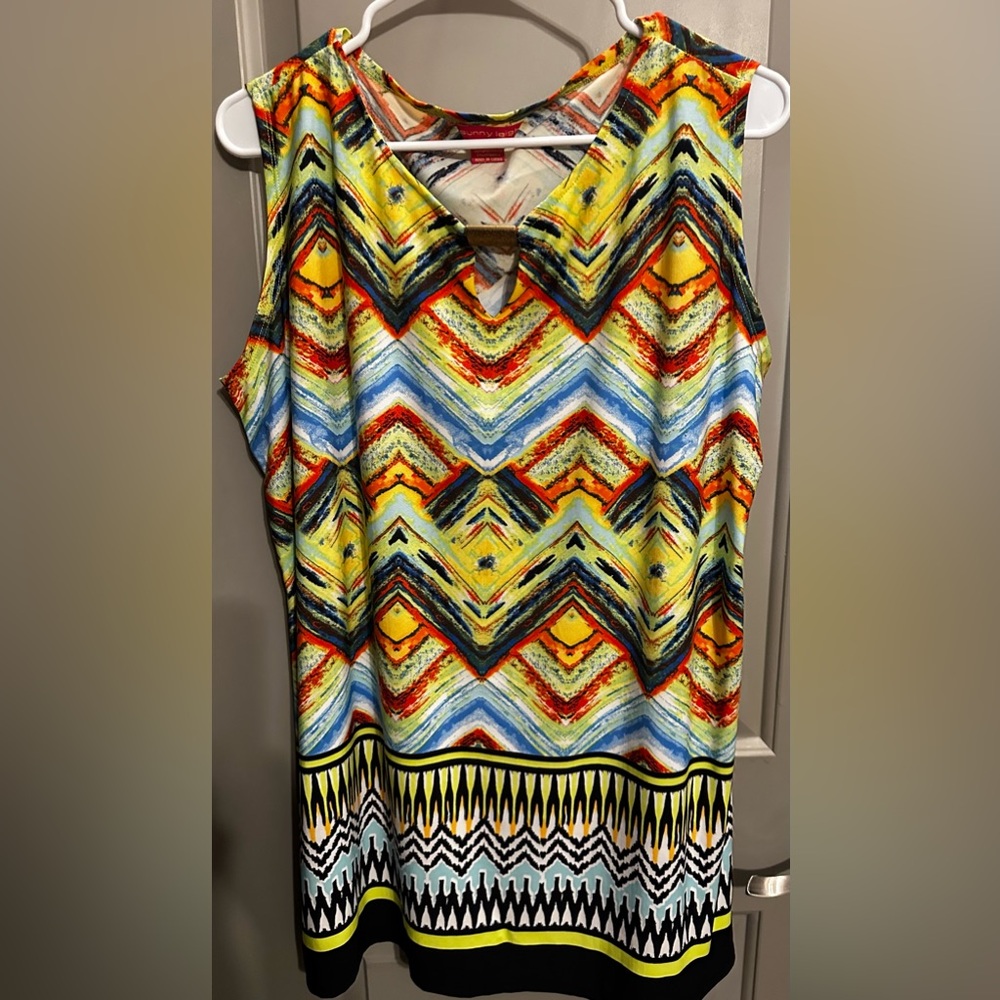 Sunny Leigh Size XL Multi Colored Tunic EUC